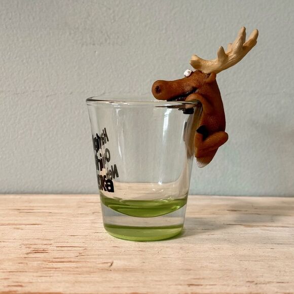 “Hanging Out in Nebraska” Deer Shot Glass | Souvenir Collectible Barware Novelty - Picture 2 of 4